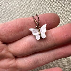 Beautiful Butterfly pendent on Copper Necklace. 16” in lengths. Like New.